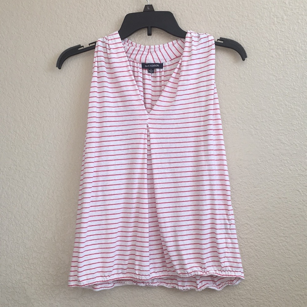 A cute red and white striped shirt
